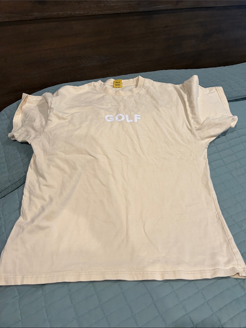 GOLF WANG Short Sleeve Crewneck T-Shirt in Cream